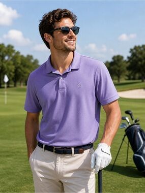 Izod Lavender Polo‎ Shirt Mens XL